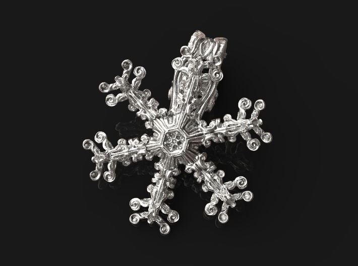 Snow Crystal Pendant 3d printed