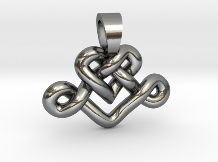 Heart knot [pendant] 3d printed