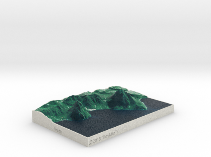 Les Pitons, St. Lucia, 1:50000 3d printed 