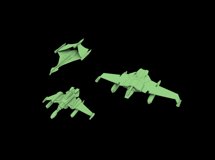 Romulan Ship Pack 3d printed