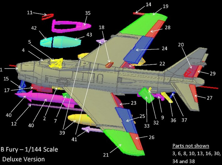 FJ4B-144scale-1-Airframe 3d printed