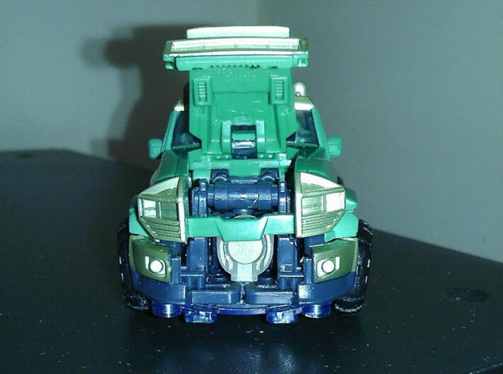 KUP homage Ironside for TF Prime Ironhide  3d printed Ironside Head placement in TF Gen. Kup Alt Mode
