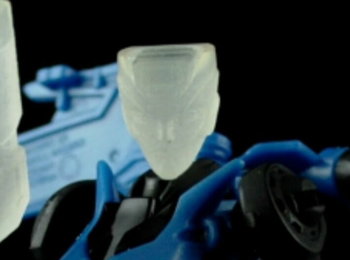 CHROMIA homage Tempest Head for RID RC 3d printed Tempest Head in Frosted Ultra Detail on Deluxe TF Prime Arcee