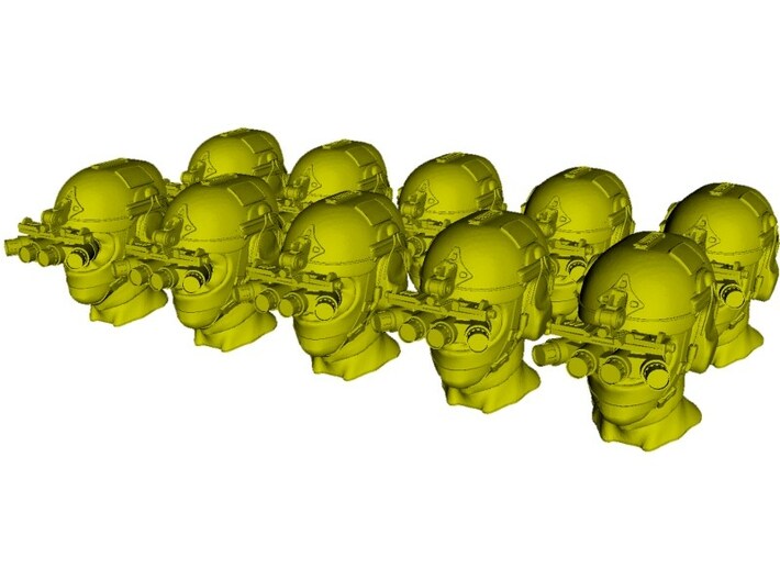 1/50 scale SOCOM operator D helmet &amp; heads x 10 3d printed