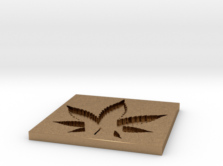 Weed/Marijuana Themed Coaster 3d printed