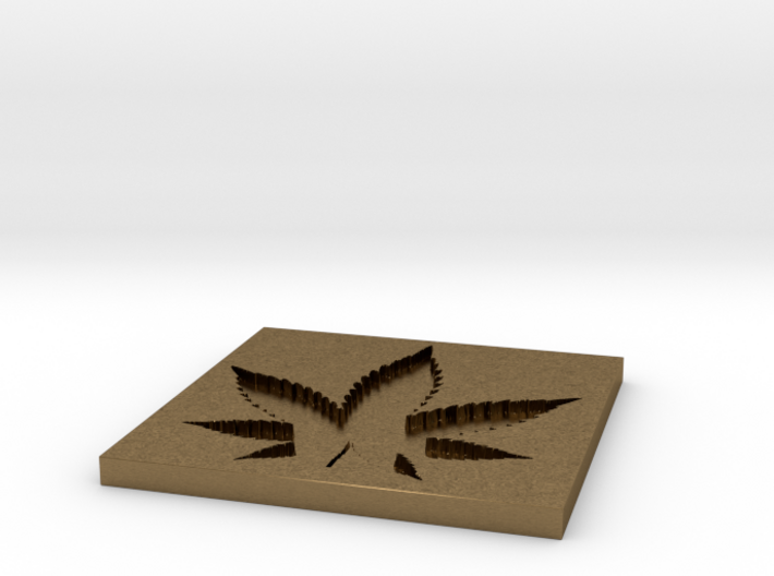 Weed/Marijuana Themed Coaster 3d printed