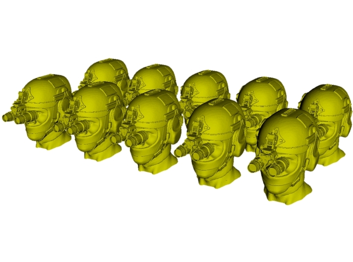 1/50 scale SOCOM operator F helmet &amp; heads x 10 3d printed