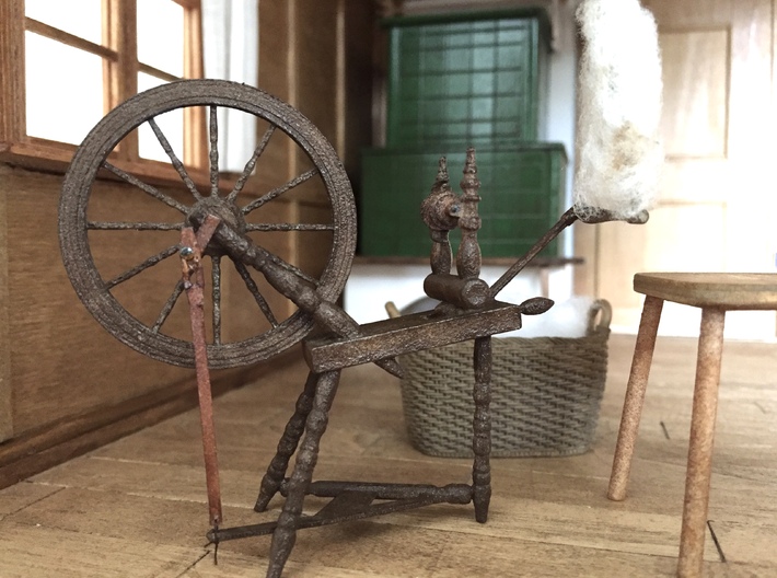 Spinning Wheel 1:12 3d printed