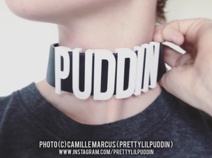 Sliding Letters - PUDDIN Bundle 3d printed Sliding letters bought and worn by a customer