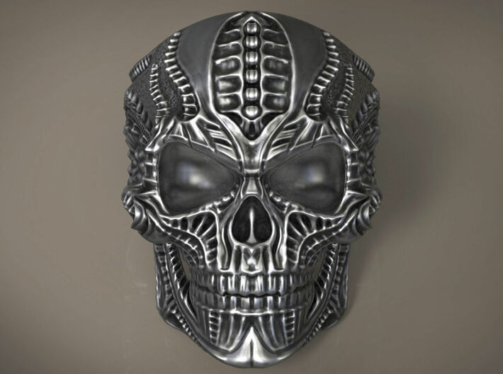 Skulls ring - GR2 3d printed 