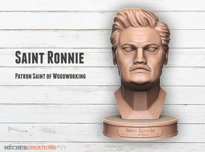 Saint Ronnie - Patron Saint of Woodworking 3d printed