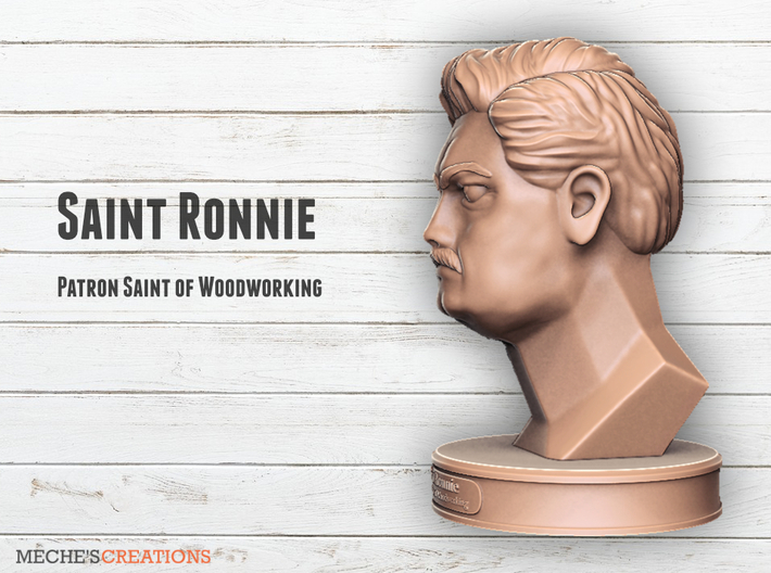 Saint Ronnie - Patron Saint of Woodworking 3d printed 