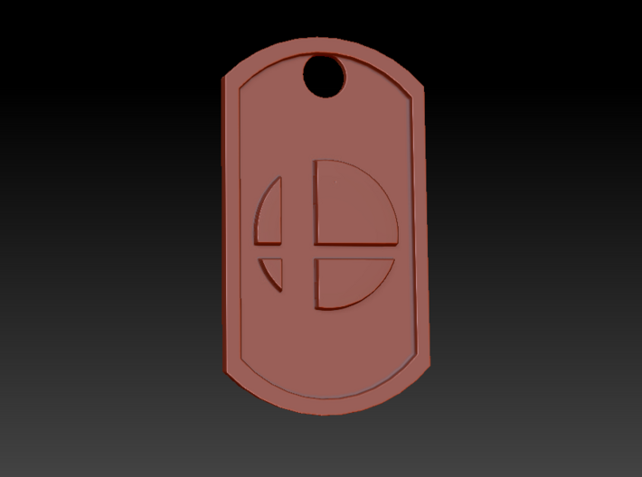 Super Smash Brothers Themed Dog Tag 3d printed 