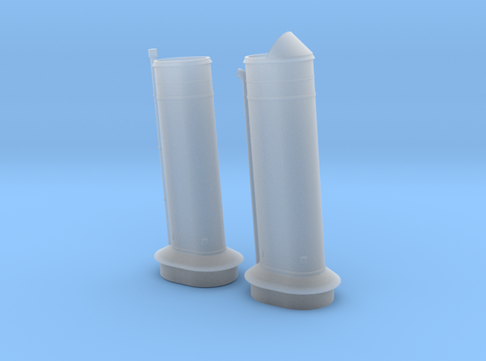 1/96 USS Quincy or USS Vincennes Funnels 3d printed 