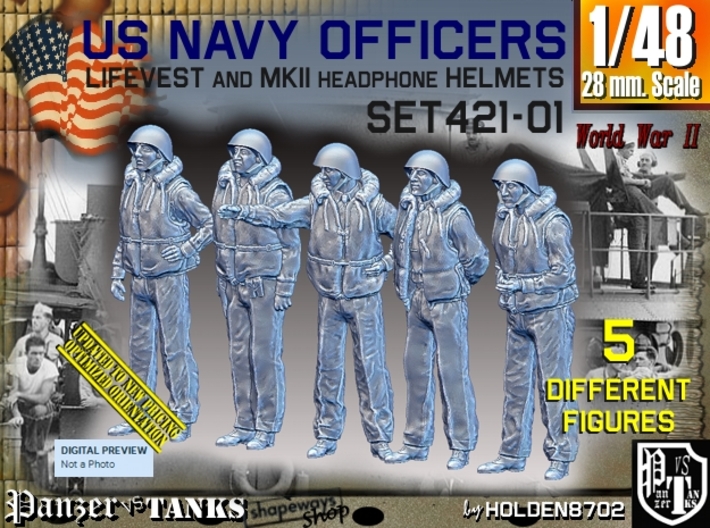 1/48 USN Officers Kapok Set421-01 3d printed
