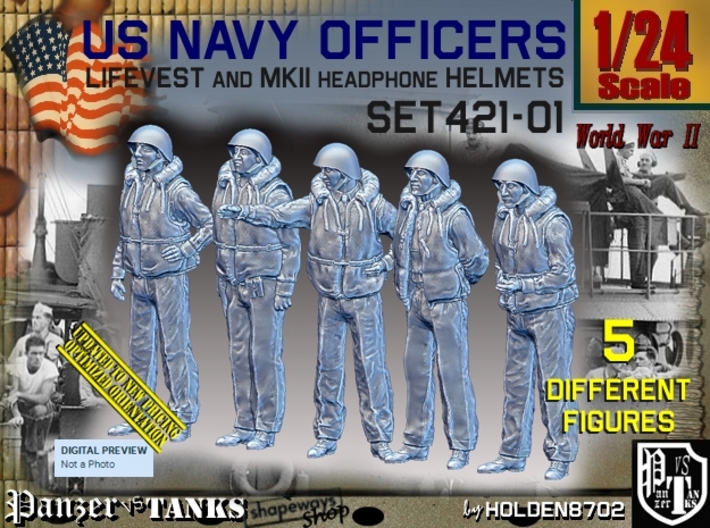 1/24 USN Officers Kapok Set421-01 3d printed