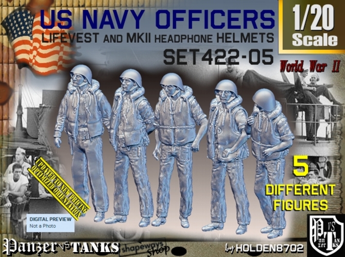 1/20 USN Officers Kapok Set422-05 3d printed