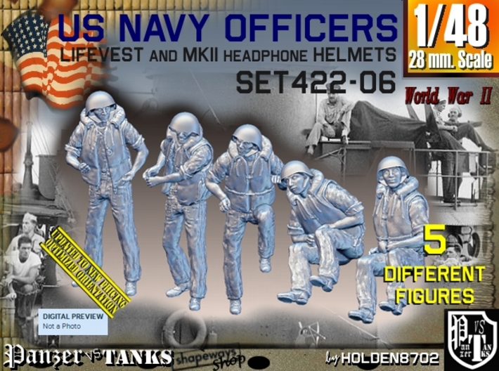 1/48 USN Officers Kapok Set422-06 3d printed