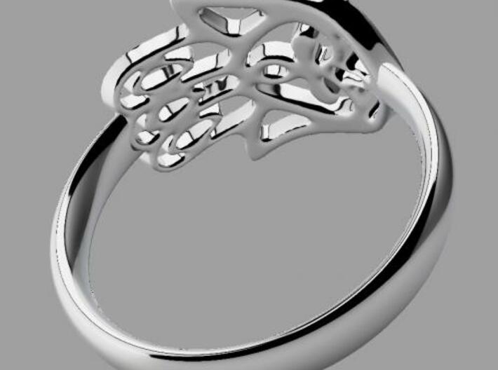 Hamsa Hand Ring 3d printed 