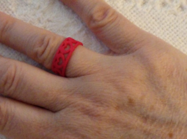 Heart Ring 7 1/2 Ring 3d printed 