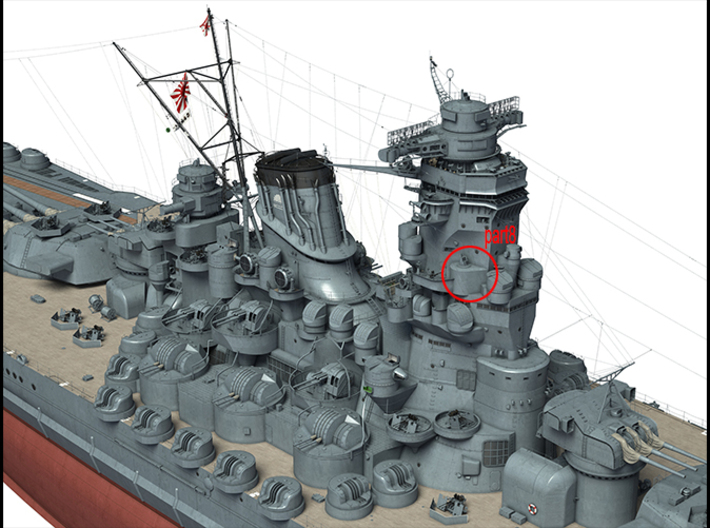 1/96 Yamato superstructures part8 3d printed