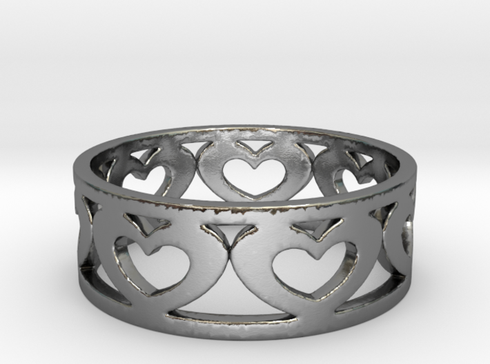 Heart Ring 7 1/2 Ring 3d printed