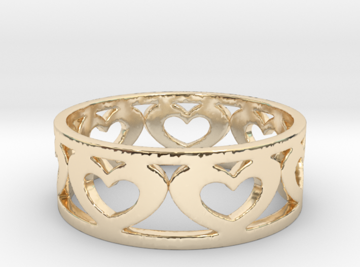 Heart Ring 7 1/2 Ring 3d printed