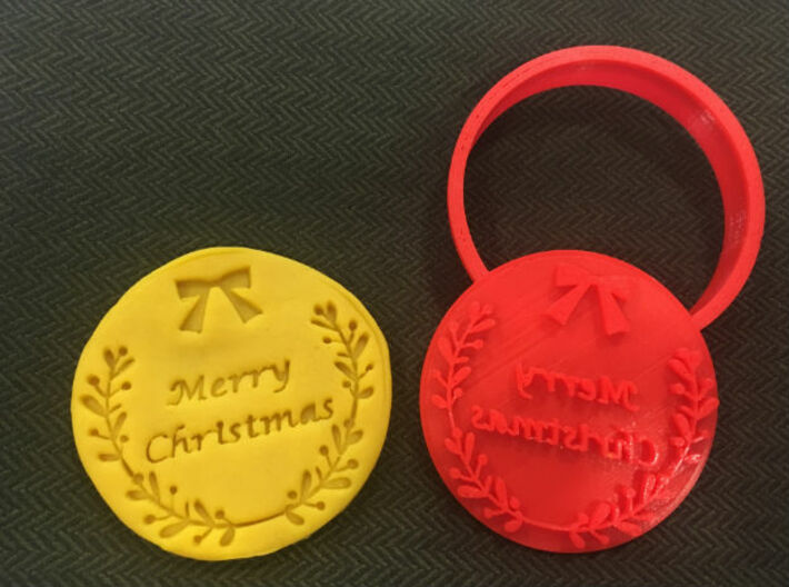 wreat-cristmas-cookiecutter 3d printed 