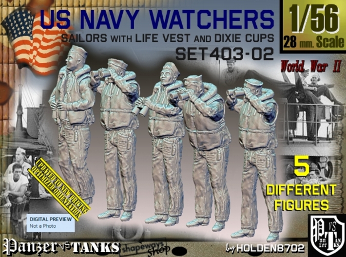 1/56 USN Watchers Set403-02 3d printed
