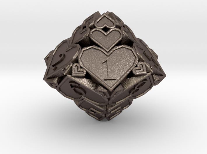 D10 Balanced - Hearts 3d printed 