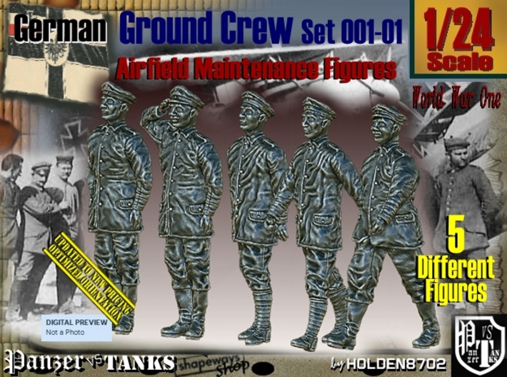 1/24 German Ground Crew SET001-01 3d printed