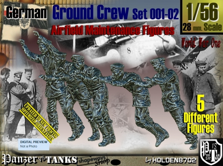 1/56 German Ground Crew SET001-02 3d printed