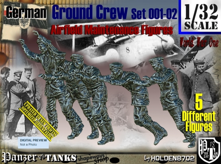 1/32 German Ground Crew SET001-02 3d printed