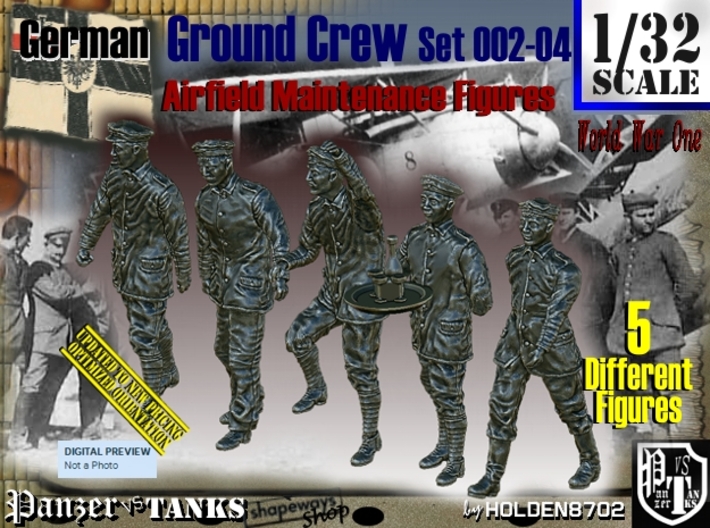 1/32 German Ground Crew SET002-04 3d printed