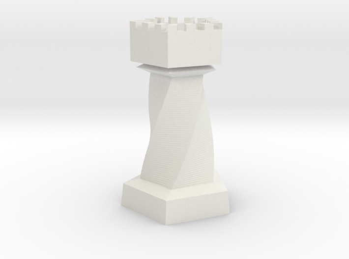 Geometric Chess Set Rook 3d printed