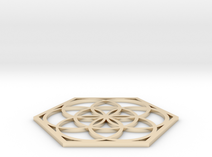 Flower of Life in a Hexagon 3d printed