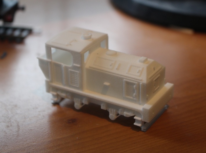 00 Scale 100hp (Post-War) Sentinel Shunter 3d printed Printed in WSF (image kindly supplied by a customer).