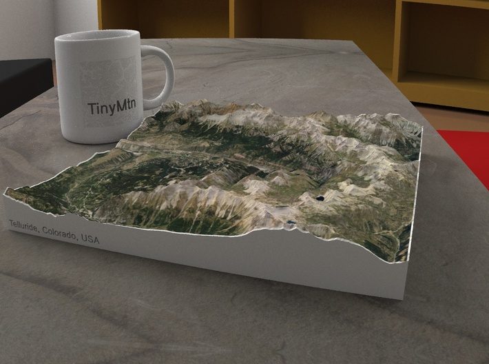 Telluride, Colorado, USA, 1:75000 3d printed 