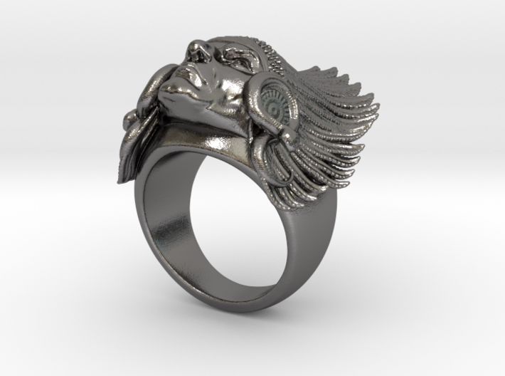 Indian_Face_Ring 3d printed 