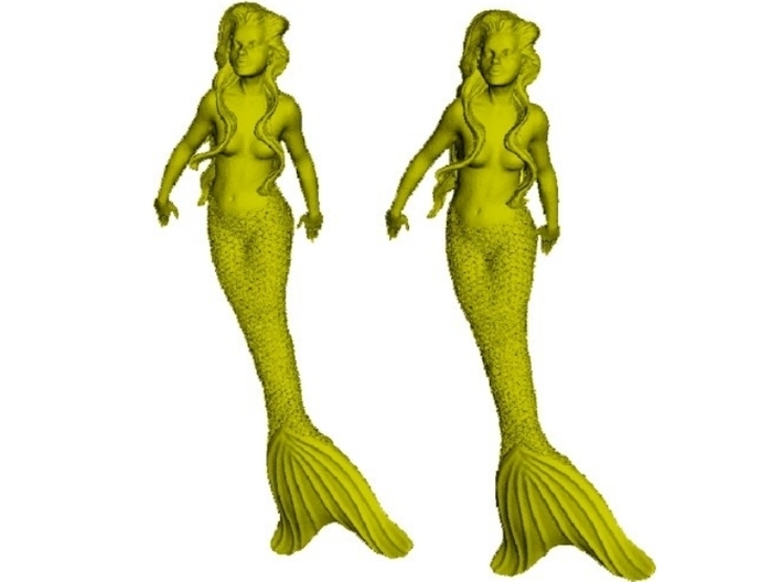 1/87 scale mermaid swimming figures x 2 3d printed