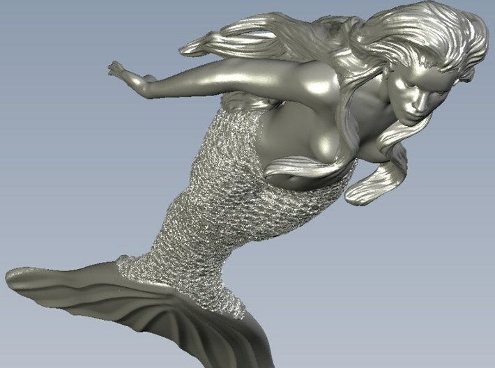 1/87 scale mermaid swimming figures x 2 3d printed 