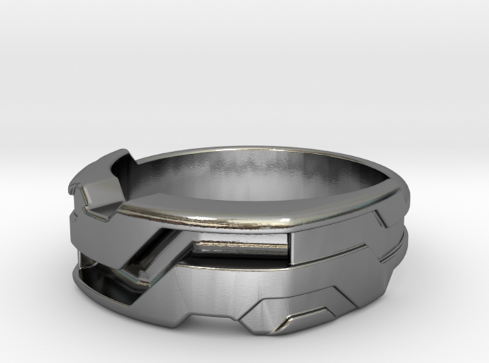 US14 Ring XXI: Tritium (Silver) 3d printed 