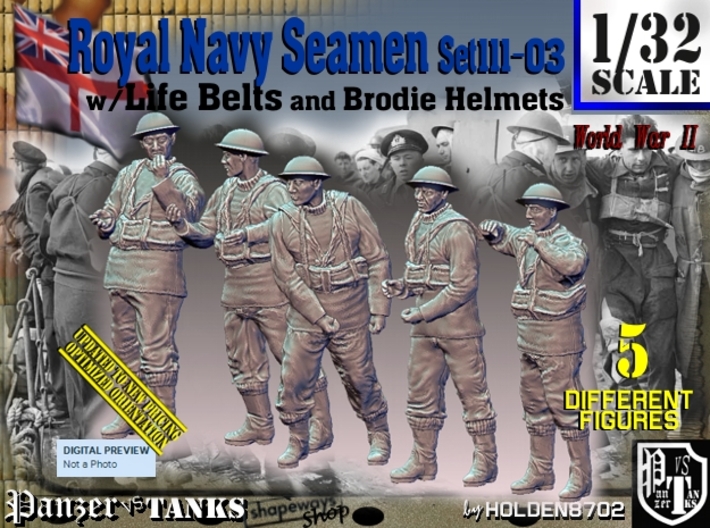 1/32 Royal Navy Seamen Set111-03 3d printed