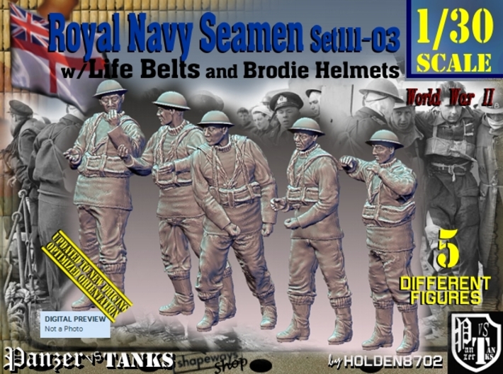 1/30 Royal Navy Seamen Set111-03 3d printed