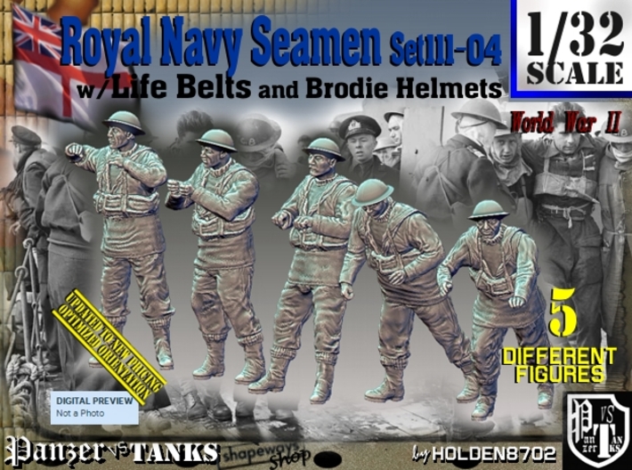1/32 Royal Navy Seamen Set111-04 3d printed