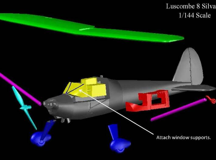 Luscombe8A-144scale-2-Wings 3d printed 