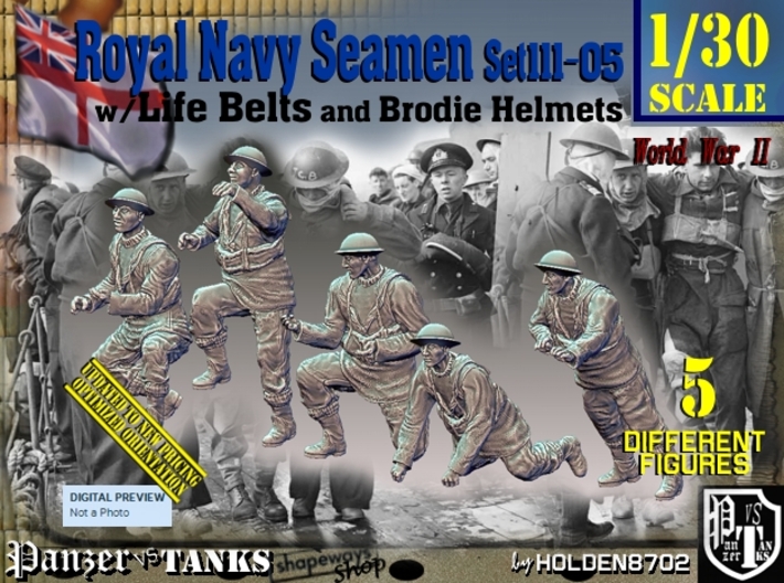 1/30 Royal Navy Seamen Set111-05 3d printed