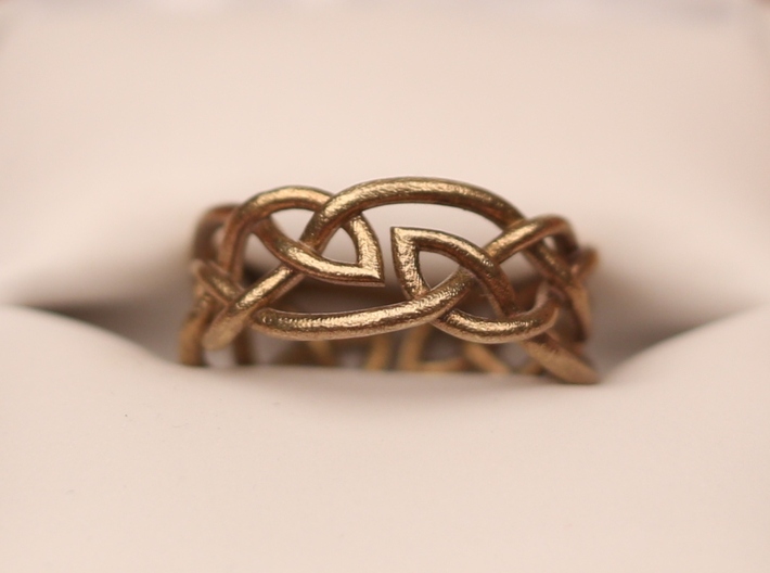 Leaf Celtic Knot Ring 3d printed Size 6.5