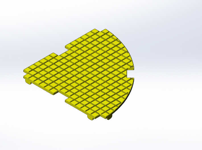 Rokenbok Curved Deck Plate, Squares 3d printed