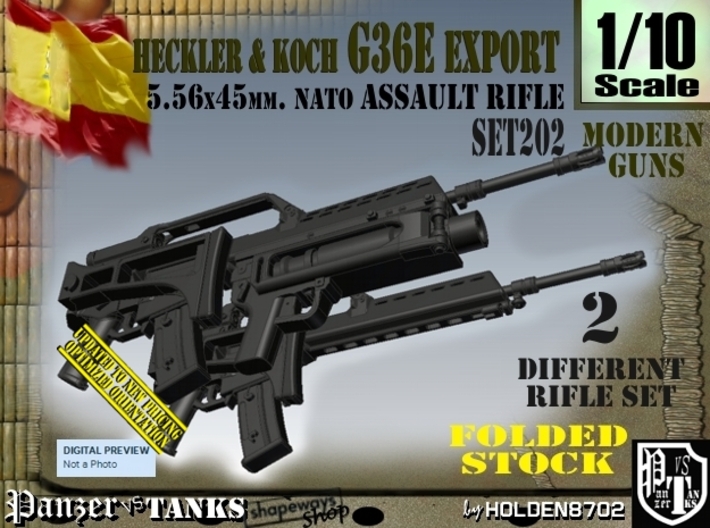 1/10 Heckler Koch Rifle G36E Export Set202 3d printed